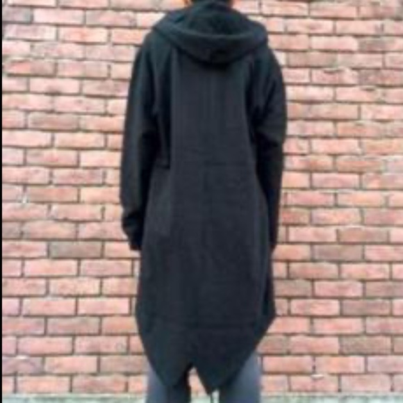 T By Alexander Wang Unisex Hooded Long Sweatshirt Parka - Picture 5 of 6